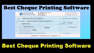 Best Cheque Printing Software for ALLINDIANBANKS [upl. by Burty]