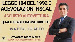 LEGGE 104 AGEVOLAZIONI AUTO e SUSSIDI guida completa [upl. by Annig934]