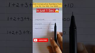 Add Consecutive Number series till 1 to 10 1to 100 1 to 1000maths tricks abacus [upl. by Afira842]