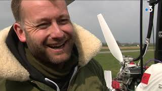 Tour du Monde en gyrocoptère  James Ketchell fait escale à Alençon [upl. by Ailel744]