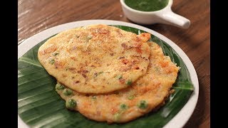 Rawa Vegetable Pancakes  Sanjeev Kapoor Khazana [upl. by Enyrb771]