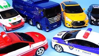 TOBOT CarBot transformers car toys Police Ambulance and more transforming cars [upl. by Theobald]