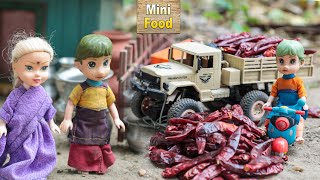 Miniature Red Mirchi Bajji Cooking  Mini Cooking  Tiny Cooking  Mini Food Cooking [upl. by Hgeilhsa]