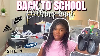 BACK TO SCHOOL CLOTHING HAUL 2024  Shein Nike adidas crocs old navy etc [upl. by Kyla]