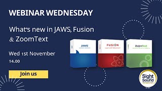 Webinar Wednesday What’s new in JAWS zoomtext and Fusion 2023 [upl. by Risteau]