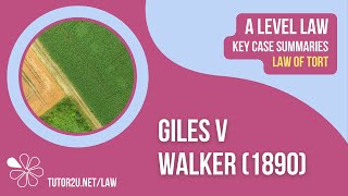 Giles v Walker 1890  ALevel Law  Key Case Summaries  Tort Law [upl. by Neely]