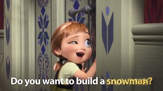 DISNEY SINGALONGS  Do You Want To Build A Snowman Frozen Lyric Video  Official Disney UK [upl. by Eidarb]