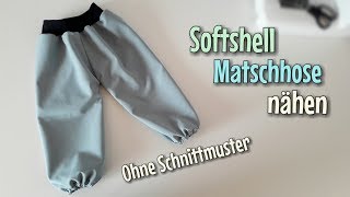 Softshell Regenhose  Nähen OHNE Schnittmuster  Anfänger  Nähtinchen [upl. by Gian]