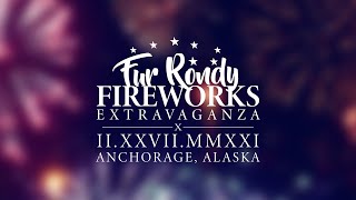 Fur Rondy 2021 Winter Festival Fireworks Aerial 4K [upl. by Oglesby496]