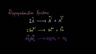 Disproportionation reaction  Redox reactions  Chemistry  Khan Academy [upl. by Aihsei501]