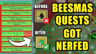 Onett Made Beesmas Quests Easy  NEW Stickers in Catalog Shop  Bee Swarm Simulator Roblox [upl. by Weider]