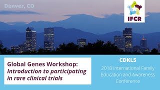 Global Genes Workshop Introduction to participating in rare clinical trials [upl. by Morly586]