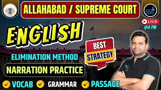 Allahabad  Supreme Court 2024  English Narration Practie With Elimination method 06 [upl. by Gem]