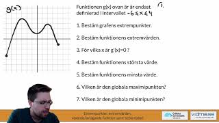 Matematik 3 Extrempunkter extremvärden växandeavtagande funktion teckentabell terrasspunkter [upl. by Llecrad]