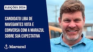 Eleições 2024 Candidato Liba de Navegantes vota e conversa com a Marazul sobre sua expectativa [upl. by Hau]