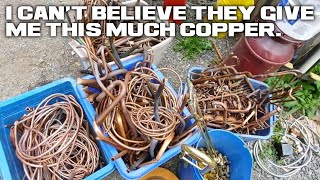 So much copper Huge scrap payday from copper Making money from junk [upl. by Aimac]