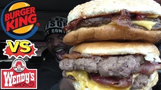 Burger King Bacon King VS Wendys Baconator [upl. by Nuaj]