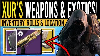 Destiny 2 XURS FIERY WEAPON amp RARE ARMOR 12th January Xur Inventory  Armor Loot amp Location [upl. by Atiken]