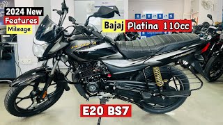 🔥2024 Bajaj Platina 110 cc BS7 Base Model Details Review  Price Mileage Features  Platina 110 [upl. by Mirabel]