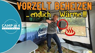 Vorzelt beheizen Camping im Herbst und Wintercamping mit Heizgerät [upl. by Clarette]