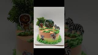 Jungle theme cake 😍 trending shorts short youtubeshorts viralvideo [upl. by Netloc]