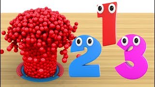 Learn Numbers with Colorful Balls Surprise Balls [upl. by Atinele]