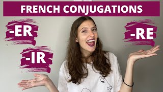 HOW TO CONJUGATE REGULAR FRENCH VERBS IN THE PRESENT TENSE  Conjugate the Present Tense in French [upl. by Rockafellow]