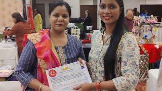 Jyoti AggarwalFaridabad Receiving Certificate of CompletingJewellery makingcoursemanjukushwaha [upl. by Lippold]