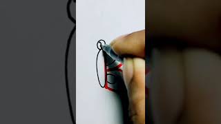 Alphabet drawing easy 🔥😍 shorts youtubeshorts artistucshash trending drawing art [upl. by Neahs]