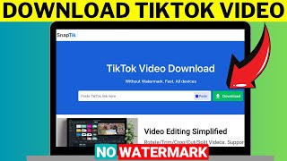 How To Download Tiktok Video Without Watermark 2024 Method [upl. by Demeyer]