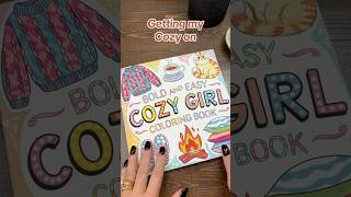 I colored my first page and it’s so cozy ☕ coloringtherapy cozygirl [upl. by Ysnap]