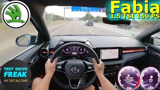 2023 Skoda Fabia Monte Carlo 15 TSI EVO DSG 150 PS TOP SPEED GERMAN AUTOBAHN DRIVE POV [upl. by Neral]