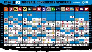 When amp Where Are the Big Ten Teams Playing in 2024  Dates Unveiled for the 2024 Football Schedule [upl. by Terryn656]