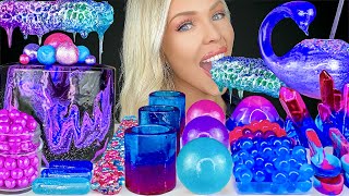 ASMR GALAXY DESSERTS MUKBANG HONEYCOMB GLAZE CAKE EDIBLE GLITTER DRINK ISOMALT CRYSTALS JELLY 먹방 [upl. by Leumek]