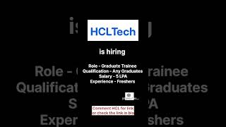 HCL Tech is hiring 🔥 song job [upl. by Odnalra]