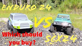 SCX24 VS Enduro24 Which should you buy Rockpile testing [upl. by Huppert]