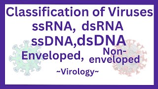 Classification of viruses ssRNAdsRNAssDNAdsDNA Envelopednonenveloped  mnemonics [upl. by Chastity]