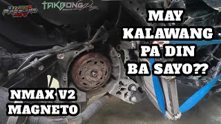 NMAX V2 2YRS MAGNETO kalawang repaint DIY  stator assembly cleaning  PAPAJAC MOTO [upl. by Yrovi183]