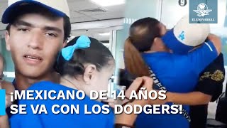 Mexicano conmueve al anunciarle a su mamá que es el nuevo integrante de Los Ángeles Dodgers [upl. by Oicatsana]