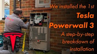 Installing the First Tesla Powerwall 3 in the UK [upl. by Shanley528]