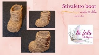 Tutorial stivale ugg uncinetto [upl. by Brandt297]