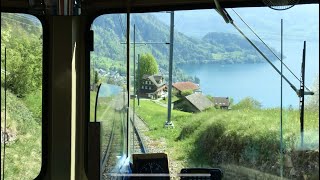 Rigi Bahnen  Zahnradbahn 1140 Rigi Kaltbad First  Vitznau Station [upl. by Tound]