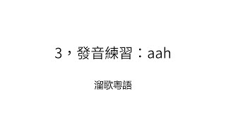 3，粵語發音練習：aah [upl. by Melessa]