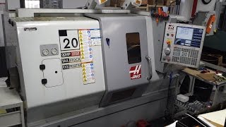 Haas SL20 CNC lathe For Sale demo video [upl. by Lachlan92]