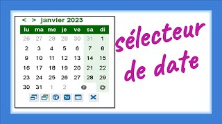 Calendrier 2023 🎂 Sélecteur de date 📆 Gratuit 🎈 🎁 [upl. by Ackler]