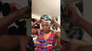 How to do a simple turban heqdwraptutorials beginners youtube calistastarbeautyheadwraptuto [upl. by Utley]