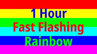 1 Hour Fast Disco Lights  Flashing Rainbow  Party  LED  Be careful of flashing [upl. by Aroda]