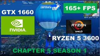 GTX 1660 Super  Ryzen 5 3600  Fortnite Chapter 5 Season 1 DX12 [upl. by Okiam]