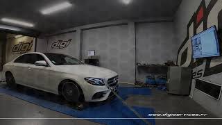 Mercedes E 220D 194cv AUTO Reprogrammation Moteur  214cv Digiservices Paris 77 Dyno [upl. by Hillegass232]