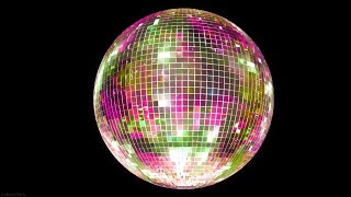 Disco Ball Visual 😉Shiny Big Neon Party Lights Night Background [upl. by Naryt]